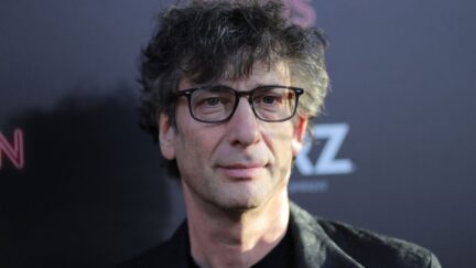 Neil Gaiman at the premiere for Starz' American Gods.
