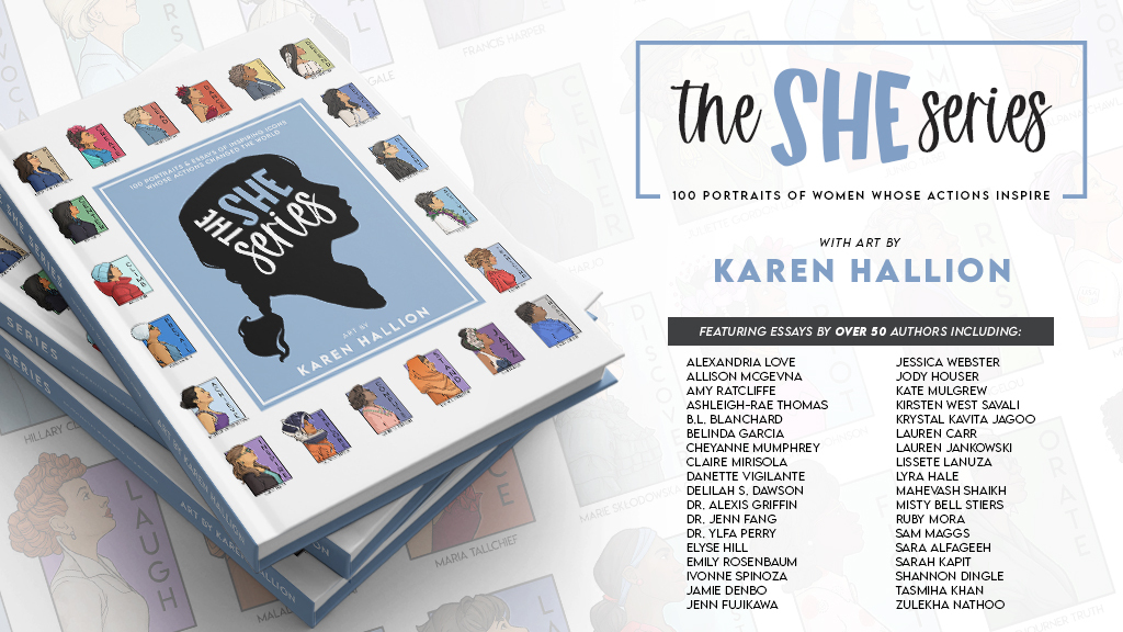 The She Series banner with author list.