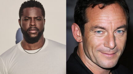 Winston Duke and Jason Isaacs