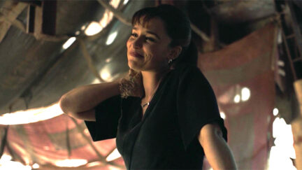 Emilia Clarke as Qi'ra in Solo: A Star Wars Story.