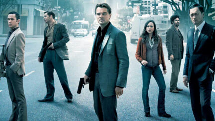 The full cast of the movie Inception in a promotional photo