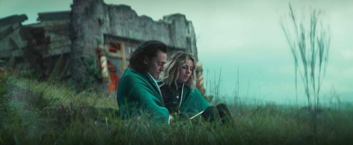 Sylvie and Loki in a blanket