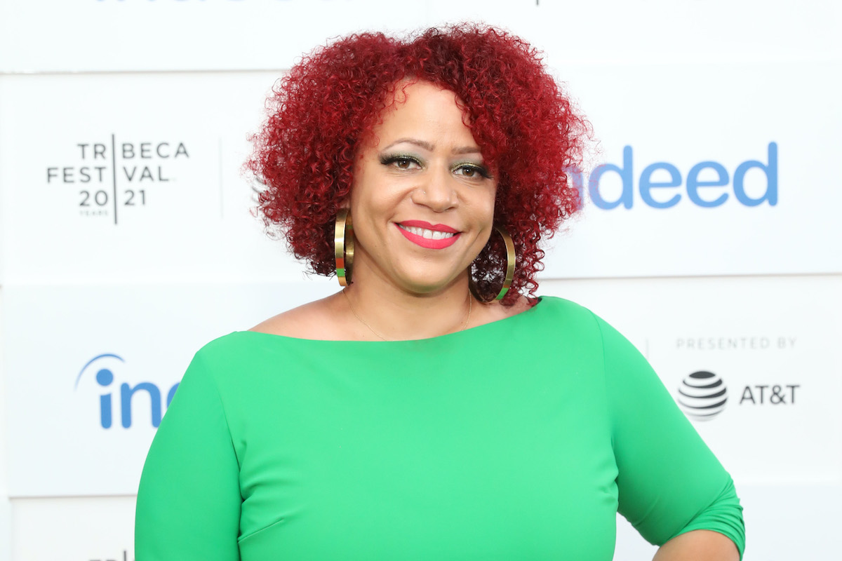 Nikole Hannah-Jones on a red carpet for a Tribeca Festival premiere