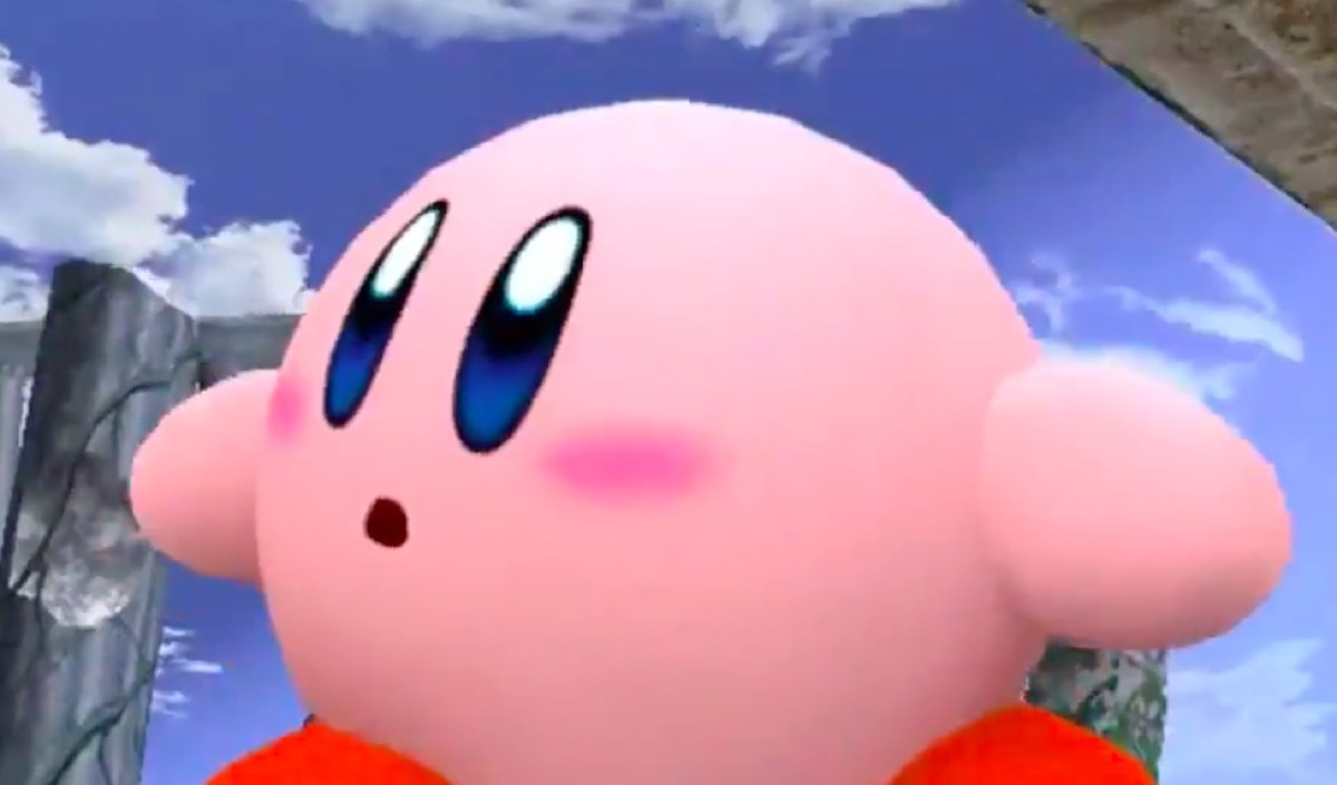 Kirby looking around in confusion.