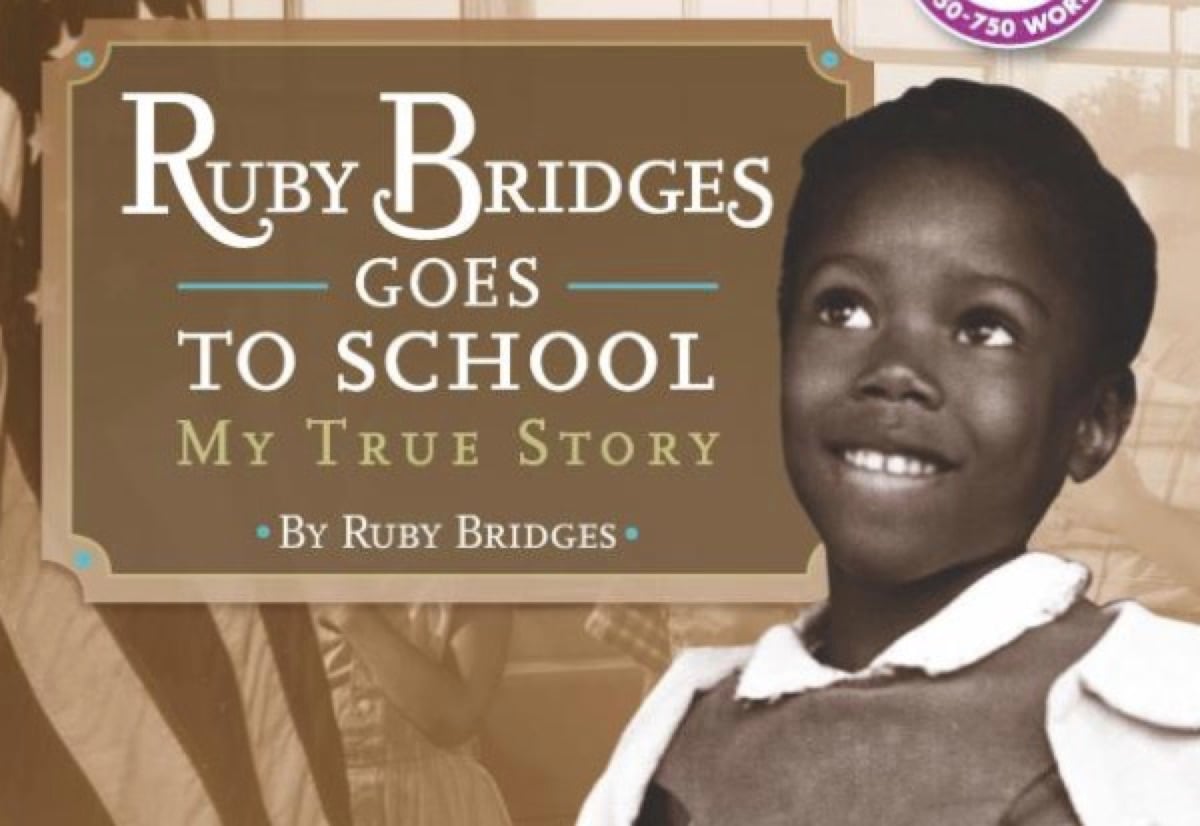 Ruby Bridges Goes to School book cover.