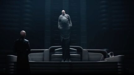 Stellan Skarsgård as Baron Vladimir Harkonnen floating like a champ
