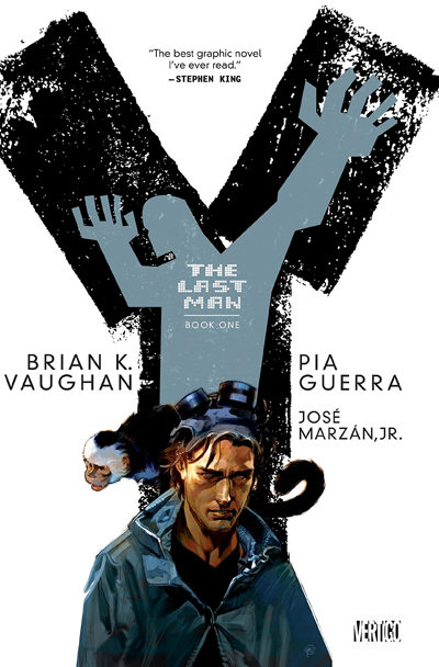 Couverture de Y : The Last Man de Brian K. Vaughan et Pia Guerra.  (Image : Vertige)