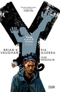 Cover of Y: The Last Man by Brian K. Vaughan and Pia Guerra. (Image: Vertigo)
