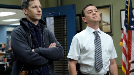 Joe Lo Truglio and Andy Samberg in Brooklyn Nine-Nine (2013)