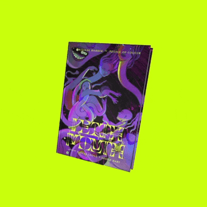 Death in the Mouth book cover gif (Image: Angie Wang and Darius Ou.)