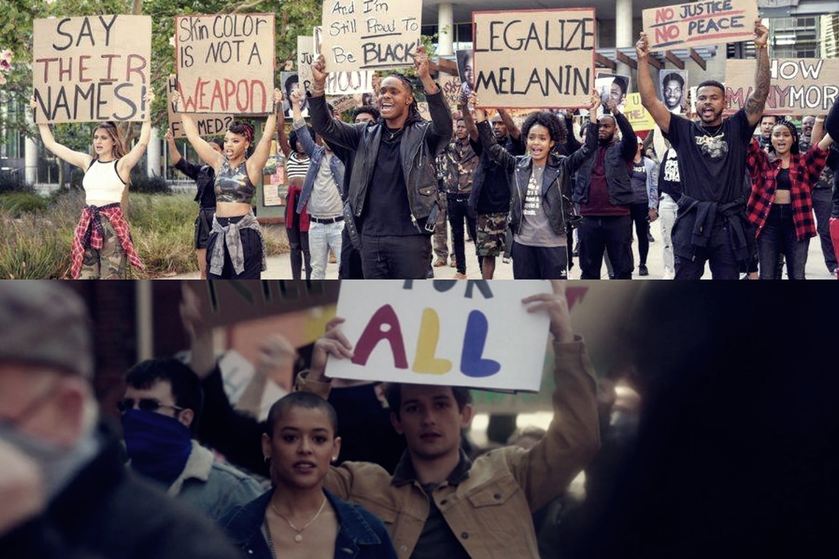This is what it looks like when privileged people protest on television in Gossip Girl and Grown-Ish.
