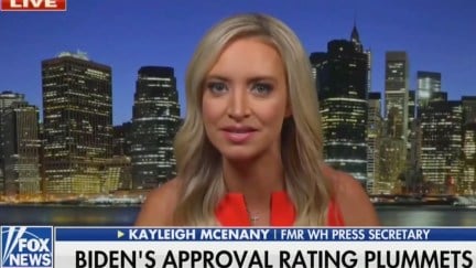 Kayleigh McEnany appears on Fox News to talk about Joe Biden's polling numbers.