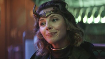 Sylvie pursing her lips in Marvel's Loki series.