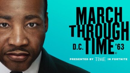 MLK Jr. next to the text 