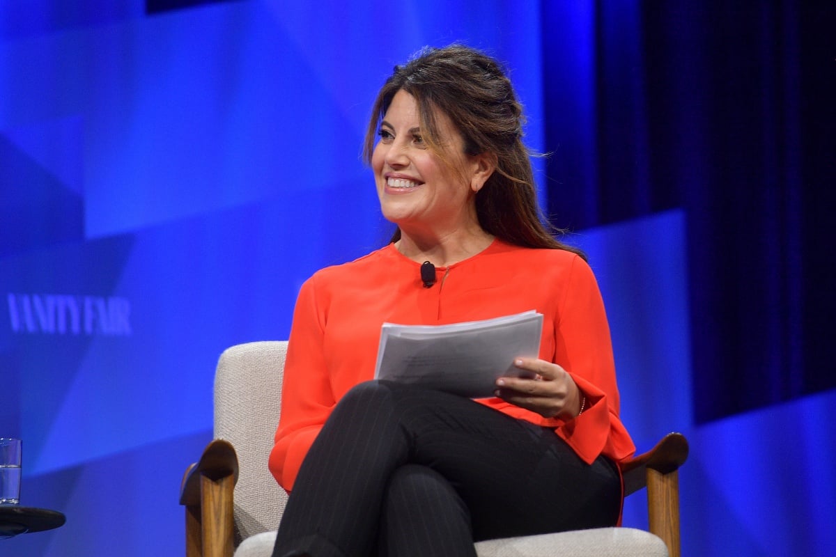 BEVERLY HILLS, CALIFORNIA - OCTOBER 22: Contributing Editor at Vanity Fair, Monica Lewinsky speaks onstage during 'Talkin' About Our Generation: The Power of Recent History' at Vanity Fair's 6th Annual New Establishment Summit at Wallis Annenberg Center for the Performing Arts on October 22, 2019 in Beverly Hills, California. (Photo by Matt Winkelmeyer/Getty Images for Vanity Fair)