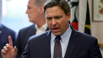 Florida Gov. Ron DeSantis speaks during a press conference