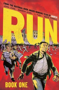Book cover of the graphic novel "Run." 