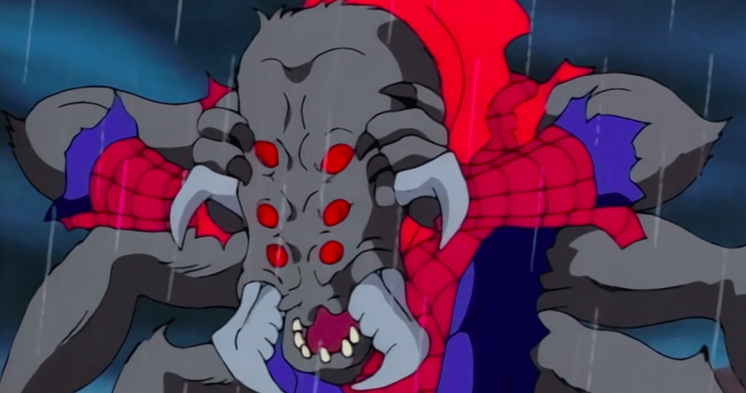 Spider-Man transformed into the Man-Spider in the '90s Spider-Man animated series.