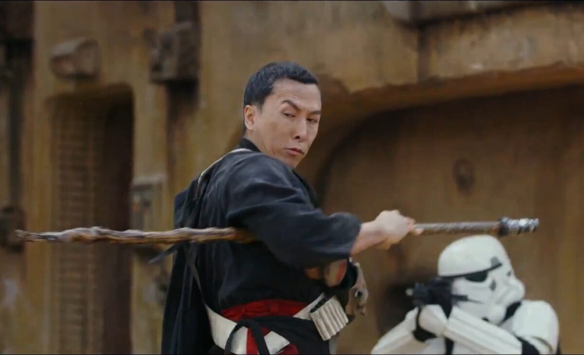 Donnie Yen as Chirrut Îmwe in Rogue One: A Star Wars Story.