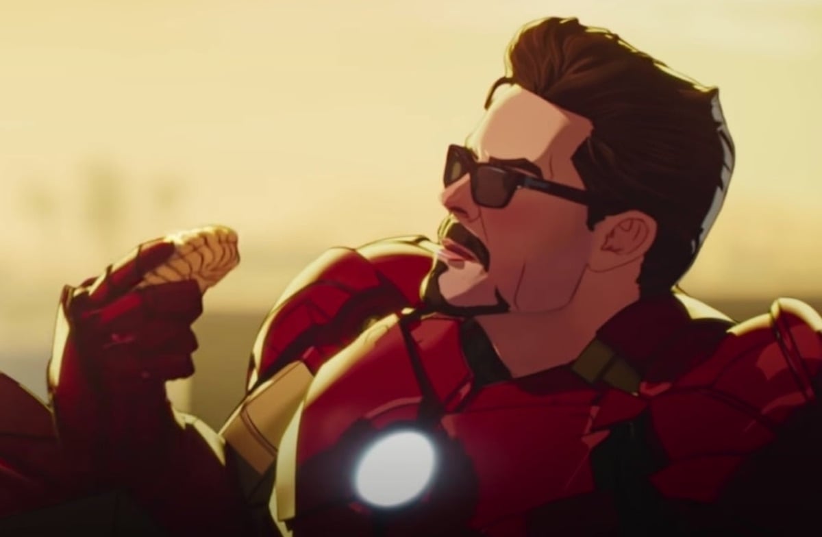 An animated version of Tony Stark lounges in Marvel Studios' 'What If...?'