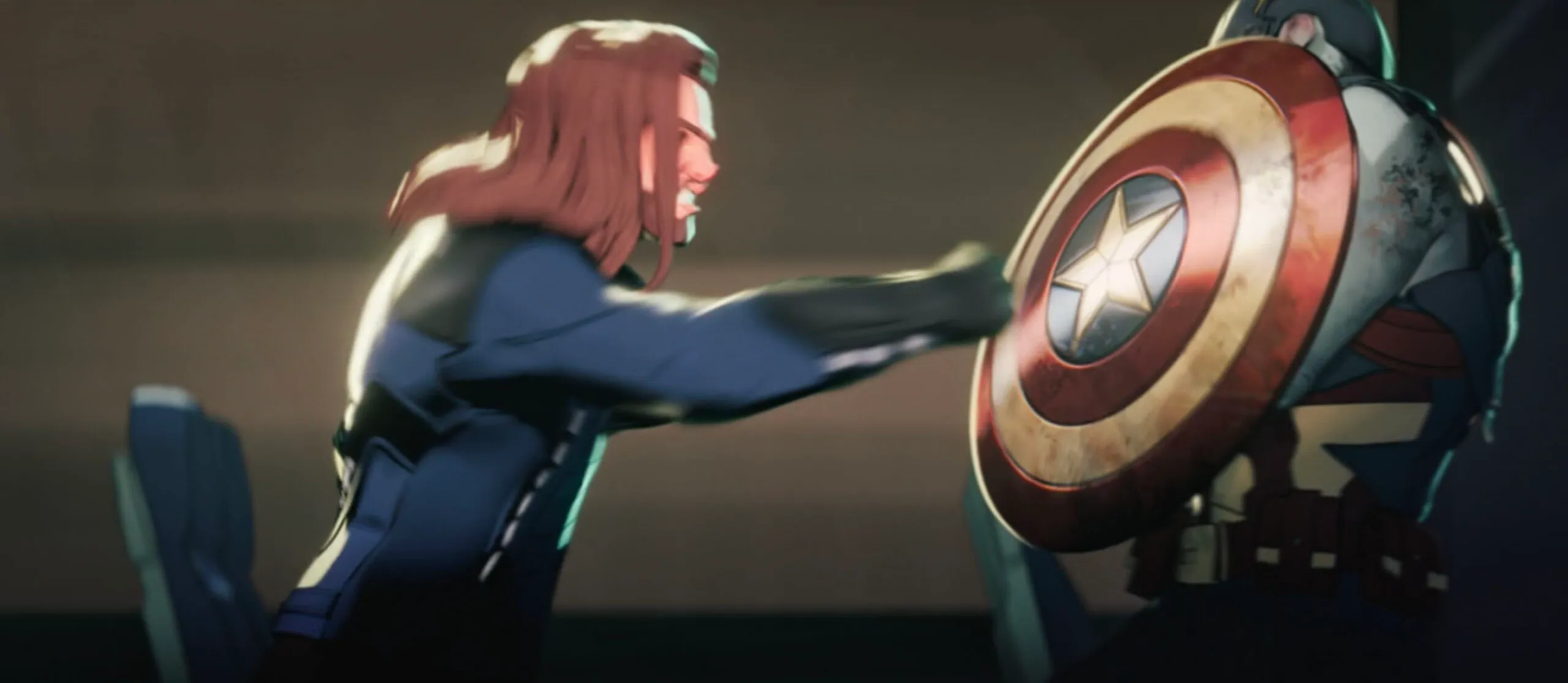 Bucky and Steve fighting
