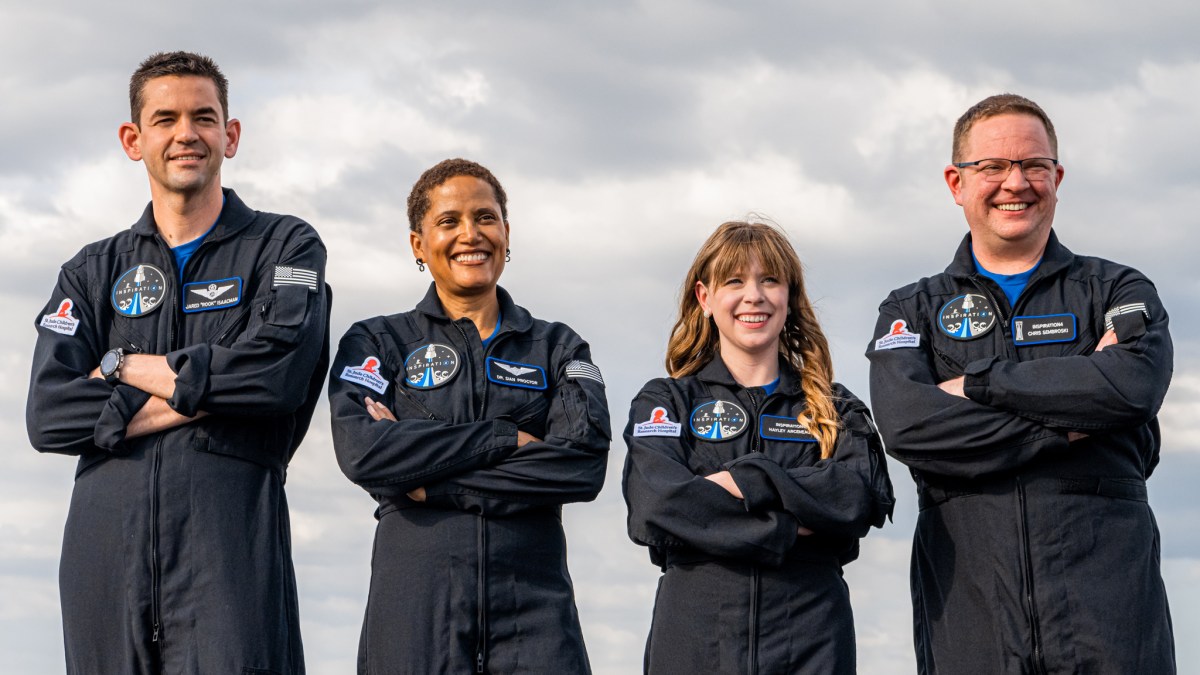 COUNTDOWN: INSPIRATION4 MISSION TO SPACE (L to R) JARED ISAACMAN, DR. SIAN PROCTOR, HAYLEY ARCENEAUX and CHRIS SEMBROSKI