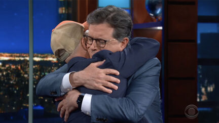 Stephen Colbert and Steve Burns