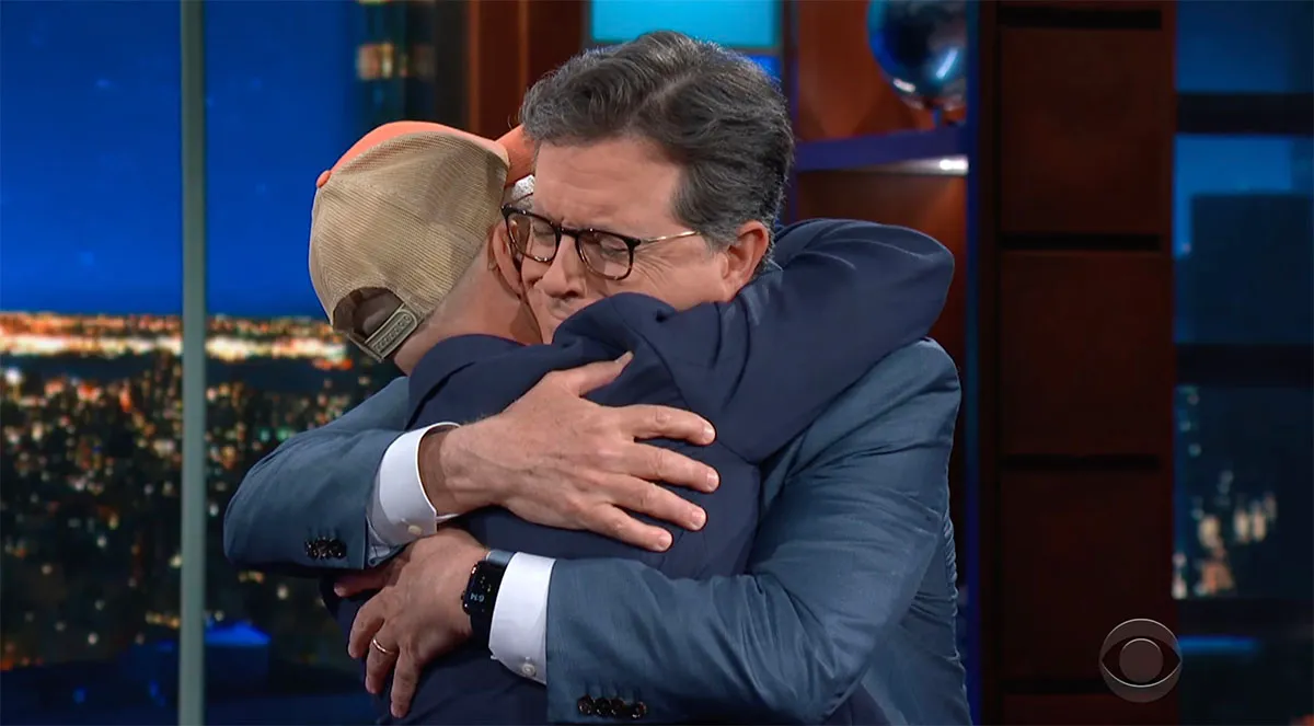 Stephen Colbert and Steve Burns
