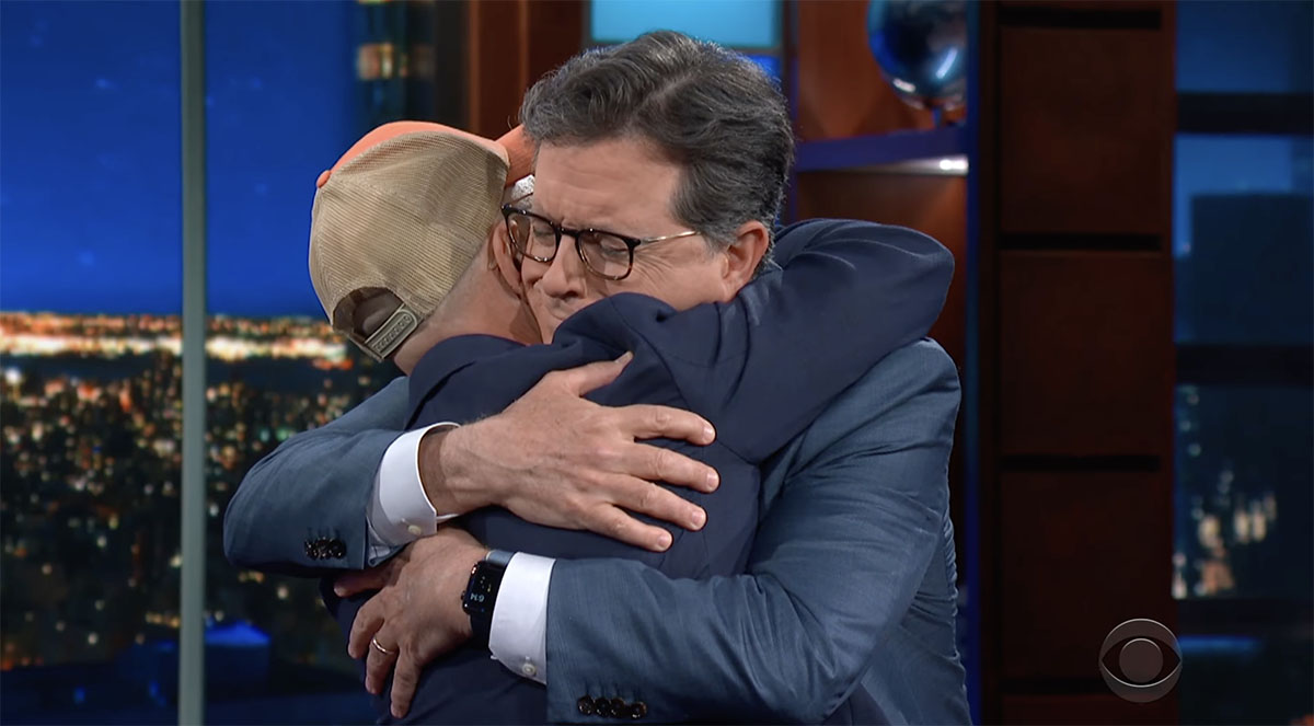 Stephen Colbert and Steve Burns