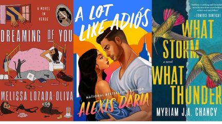 Three books covers for this list of Latin American books that came out oct/sept 2021. (Image: (Astra House, Avon Books, and Tin House Books.)