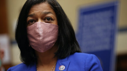 Congressional Progressive Caucus Chair Rep. Pramila Jayapal (D-WA) testifies during a House Oversight and Government Reform Committee