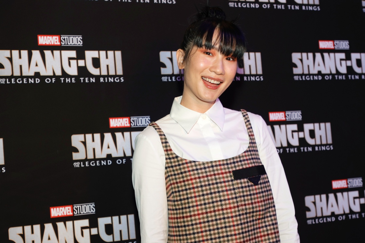 NEW YORK, NEW YORK - AUGUST 30: Meng’er Zhang attends the Gold House special screening of Marvel Studios' "Shang-Chi and the Legend of the Ten Rings" at Regal Union Square on August 30, 2021 in New York City. (Photo by Michael Loccisano/Getty Images for Disney)