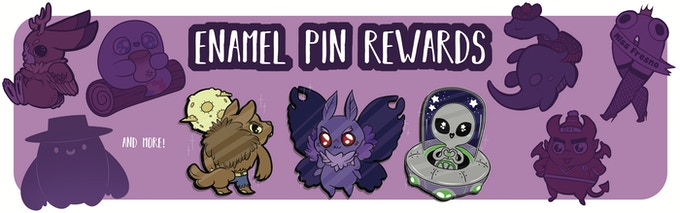 Campfire Creatures Enamel Pins