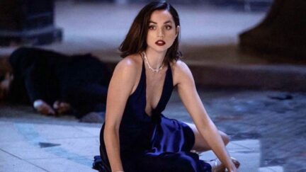Ana de Armas on the ground in No Time To Die
