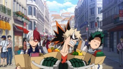 Bakugo Deku and Todoroki go grocery shopping like good boys do
