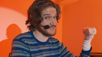 Bo Burnham with Socko in Inside