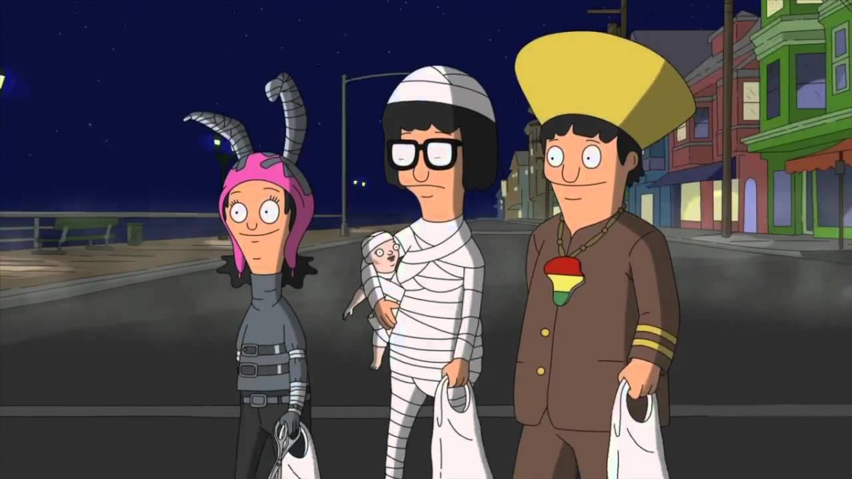 the children of bob's burgers safely enjoy Halloween and their halloween candy