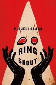 KKK monster on cover of book. (Creepy hand on the cover of a book. (Image: Tordotcom.)