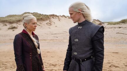 Matt Smith and Emma D'Arcy in House of the Dragon (2022) as Targ trash