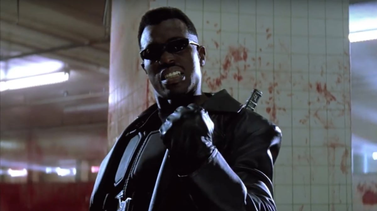 Blade as Wesley Snipes in Blade which is the film that made comic book movies cool