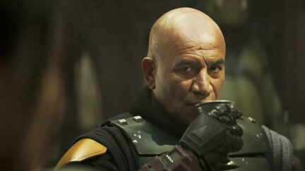 Boba Fett sipping on some tea