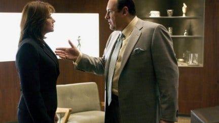 dr Melfi and tony soprano in the sopranos being angsty