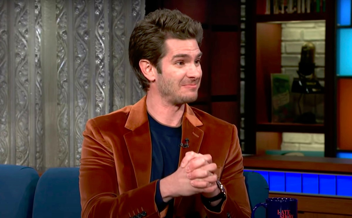 Andrew Garfield talking about grief on Stephen Colbert