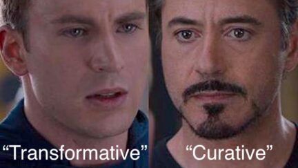 Captain America and Iron Man Civil War meme. Cap says 