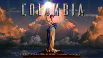 Columbia Pictures woman holding a beacon of light. (Image: Sony Pictures.)