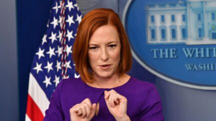 White House Press Secretary Jen Psaki speaks during the daily briefing at the White House