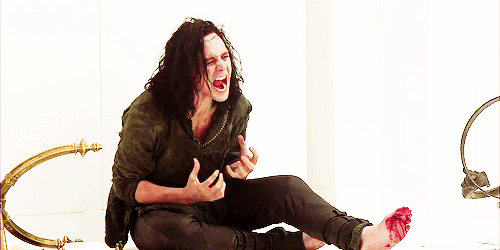 A gif of Tom Hiddleston as Loki screaming in his cell in 'Thor: The Dark World'