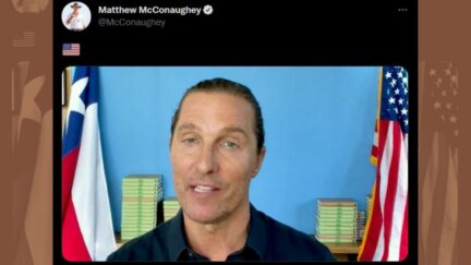 Matthew McConaughey talks about not running for governor and politics. (Image: screepcap.) https://twitter.com/McConaughey/status/1465110042491817988
