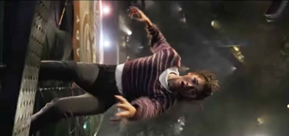 MJ falling in Spider-Man: No Way Home