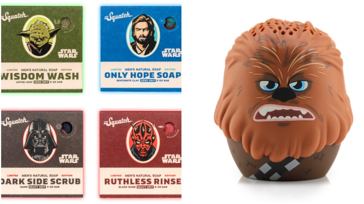 Dr. Squatch soap and chewbacca bitty boomer